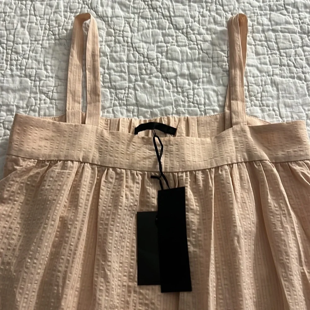 NWT JENNI KAYNE Seersucker Summer Dress in Blush - Picture 5 of 8